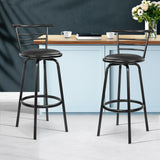 Stools x2 as set Set of 2 Bar Stools Kitchen stool  - Black and Steel