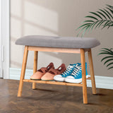Shoe Rack and Seat stool Bench Chair Shelf Organiser padded in Grey