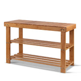 Storage and Seat Shoe Rack Wooden Seat Bench Organiser Shelf Stool  70 x 46 x 25.5 cm