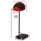 Basket Ball set 2.1M Adjustable Portable Basketball Stand Hoop System Rim Black