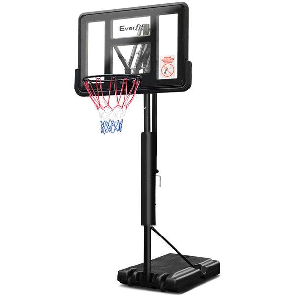 BasketBall 3.05M Basket ball Hoop Stand Portable Ring Net Height Adjustable Black