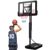 BasketBall 3.05M Basket ball Hoop Stand Portable Ring Net Height Adjustable Black
