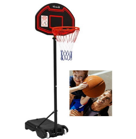 Basket Ball set 2.1M Adjustable Portable Basketball Stand Hoop System Rim Black