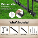 Bike rack for 3 Bicycle Rack  Portable Bike Parking Storage Stand - Black