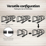 Bike stand Rack Portable Bike 6 Parking Rack  Storage - Black