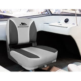 Boat Seats Set of 2 Folding Swivel Boat Seats - Grey