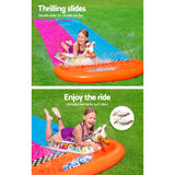 Slide with Water and Slip Kids Splash water fun Outdoor joy