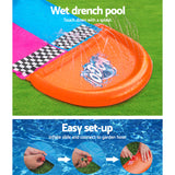 Slide with Water and Slip Kids Splash water fun Outdoor joy