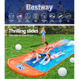 Slide with Water and Slip Kids Splash water fun Outdoor Triple 4.88M