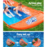 Slide with Water and Slip Kids Splash water fun Outdoor Triple 4.88M