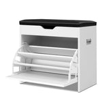 Storage Shoe Rack Shoes Cabinet Shoes shoe storage seat and store - White