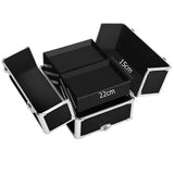 Case Trolley Case portable Smart Dividing For Cosmetic Beauty Makeup  Practical - Black