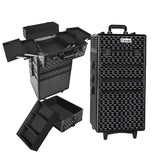 Case Trolley Case portable Smart Dividing For Cosmetic Beauty Makeup -Black D