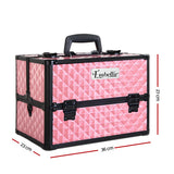 Makeup Portable Cosmetic Beauty Makeup Case - Diamond Pink