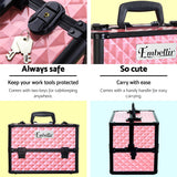 Makeup Portable Cosmetic Beauty Makeup Case - Diamond Pink