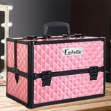 Makeup Portable Cosmetic Beauty Makeup Case - Diamond Pink