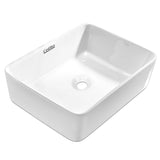 Sink 48 x 37 x 14cm Rectangle Ceramic Sink Bowl - Basin -White