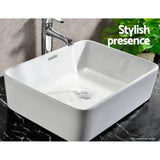 Sink 48 x 37 x 14cm Rectangle Ceramic Sink Bowl - Basin -White