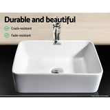 Sink 48 x 37 x 14cm Rectangle Ceramic Sink Bowl - Basin -White