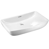 Sink 60 x 38.5 x 13cm Ceramic Rectangle Sink Bowl - White