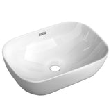 Sink Ceramic 46cm x 33cm Sink White Bathroom Basin Sink Vanity Above Counter Basin White Hand Wash