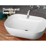Sink Ceramic 46cm x 33cm Sink White Bathroom Basin Sink Vanity Above Counter Basin White Hand Wash