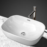 Sink Ceramic 46cm x 33cm Sink White Bathroom Basin Sink Vanity Above Counter Basin White Hand Wash