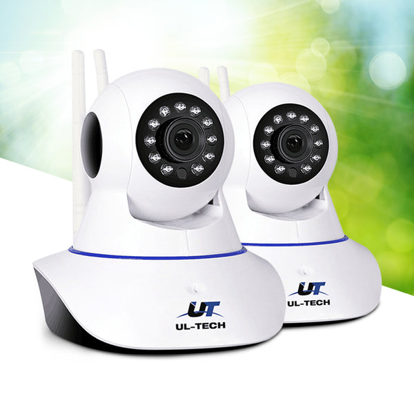 Camera Wireless Set x 2 IP Wireless Camera - White 1080P