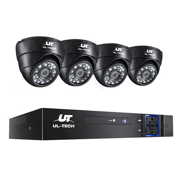 Camera Security System x4 Dome Cameras Kit Camera CCTV  Home security 8 CH DVR 1080P IP Day Night