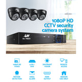 Camera Security System x4 Dome Cameras Kit Camera CCTV  Home security 8 CH DVR 1080P IP Day Night