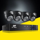 Camera Security System x4 Dome Cameras Kit Camera CCTV  Home security 8 CH DVR 1080P IP Day Night