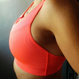 Sports Bra Women With  Front Zipper Fitness Shirt Push Up Plus Size S-XXXXXL