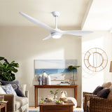 Ceiling Fan 52'' With Light Remote DC Motor 3 Blades 1300mm