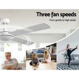 Ceiling Fan with Remote - White 52'' X3 Speeds
