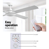 Ceiling Fan with Remote - White 52'' X3 Speeds
