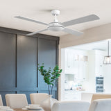 Ceiling Fan with Remote - White 52'' X3 Speeds