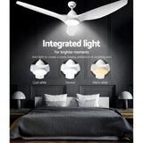 Ceiling Fan 64'' DC Motor With Light LED Remote Control Fans 3 Blades