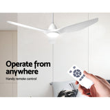 Ceiling Fan 64'' DC Motor With Light LED Remote Control Fans 3 Blades