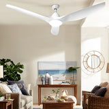 Ceiling Fan 64'' DC Motor With Light LED Remote Control Fans 3 Blades