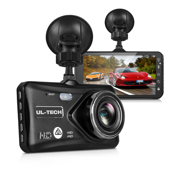 Car camera Dual Camera 4 Inch Dash Camera back and front- Black