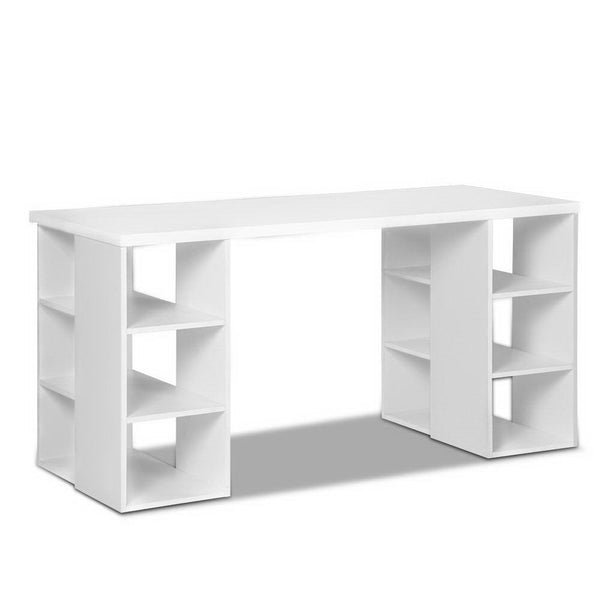 Desk Office desk student desk Craft Desk Sewing Desk 3 tier Desk Storage & as Bookshelf - White