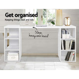 Desk Office desk student desk Craft Desk Sewing Desk 3 tier Desk Storage & as Bookshelf - White