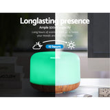 Diffuser with light effects and mist humidifier purifier night light Aroma dispenser Light Wood Grain for 500ml