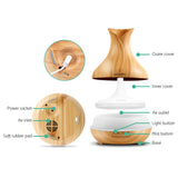 Diffuser with light effects for 400ml with remote control humidifier purifier night light Mist Aroma dispenser- Light Wood