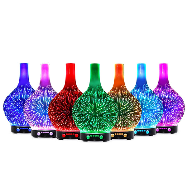 Diffuser with Mist light effects Air humidifier purifier 3D Light LED to use with aroma Oil Light effects 100ml