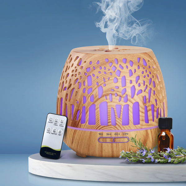 Diffuser with light effects and remote, Mist  Aromatherapy Humidifier for Essential Oil Via Ultrasonic