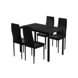 Dining Chairs and Table Black Dining Set 4 Chair Set Of 5 and Black