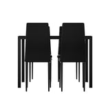 Dining Chairs and Table Black Dining Set 4 Chair Set Of 5 and Black