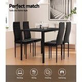 Dining Chairs and Table Black Dining Set 4 Chair Set Of 5 and Black
