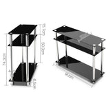 Table Hallway Stand Entry Table  - 90 x 30 x 74.5cm Black & Silver